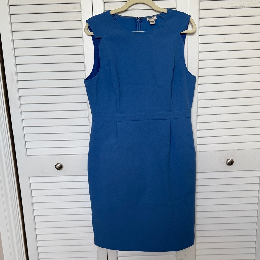 J Crew Elegant Blue Sleeveless Dress NWOT